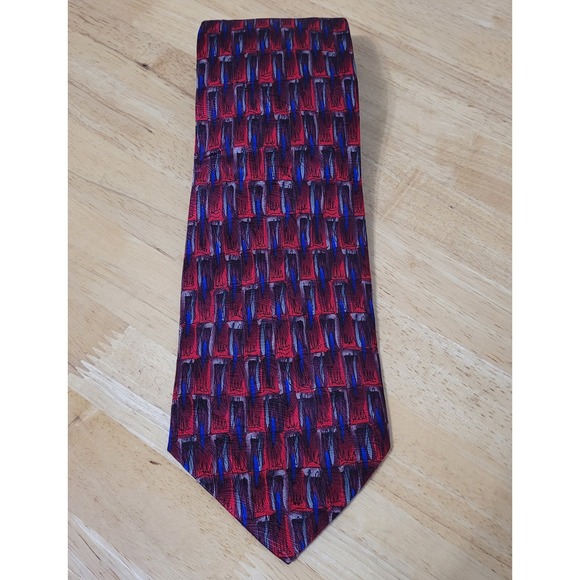 J. Garcia Other - J. Garcia Extra Long Necktie Abstract Pattern Silk Tie Carousel Collection